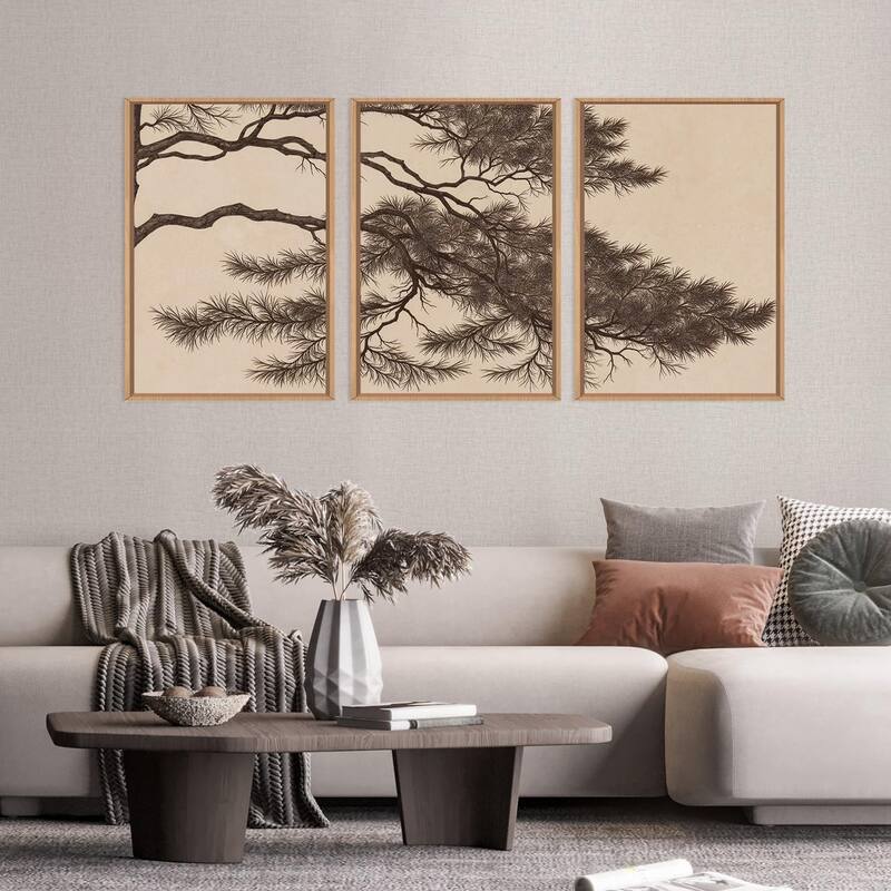Wall Art,Sketch Botanical Wall Decor,Nature Plant Artwork