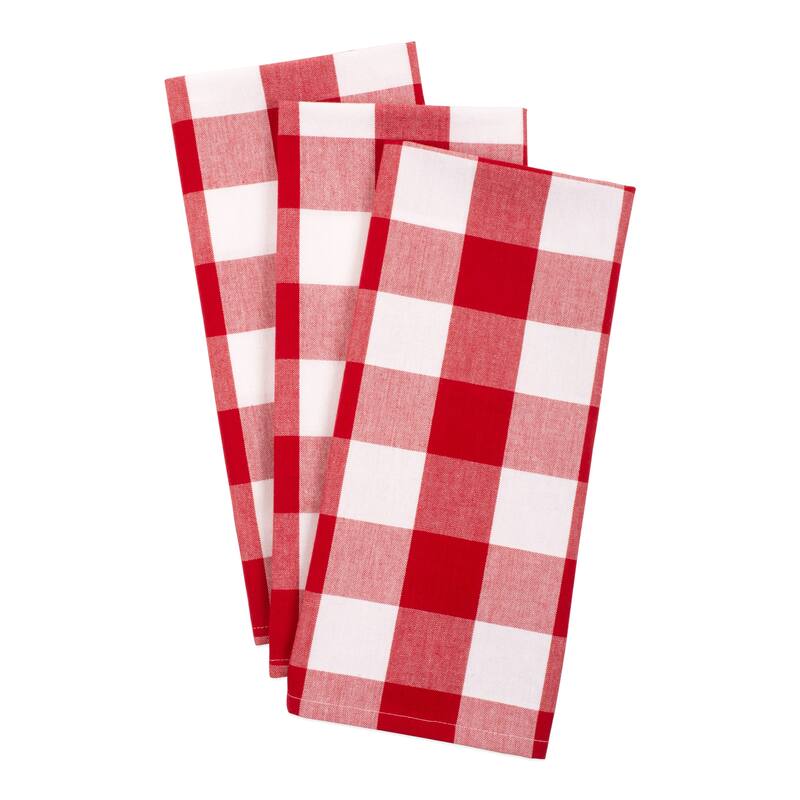 Design Imports Buffalo Check Dishtowel Set of 3 (30 inches long x 20 inches wide)