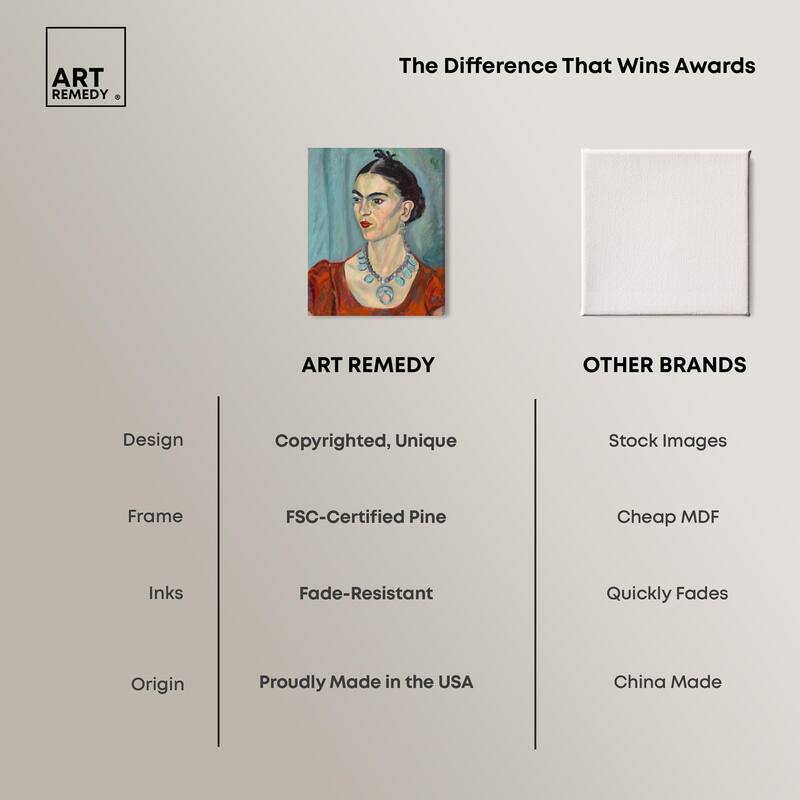 Frida Kahlo by Magda Pach 1933 Canvas by Art Remedy, Gallery Wrapped