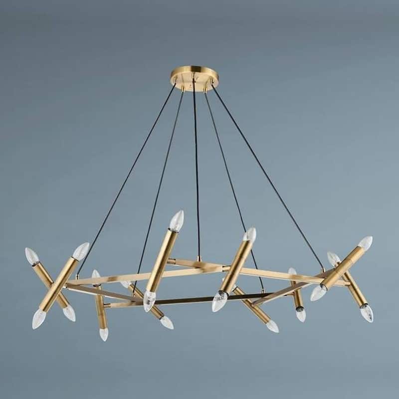 Modern Brass Quito Chandelier - Gold
