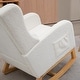 preview thumbnail 16 of 59, High back Upholstered Accent Rocking Chair Nursery Chair With Retractable Footrest