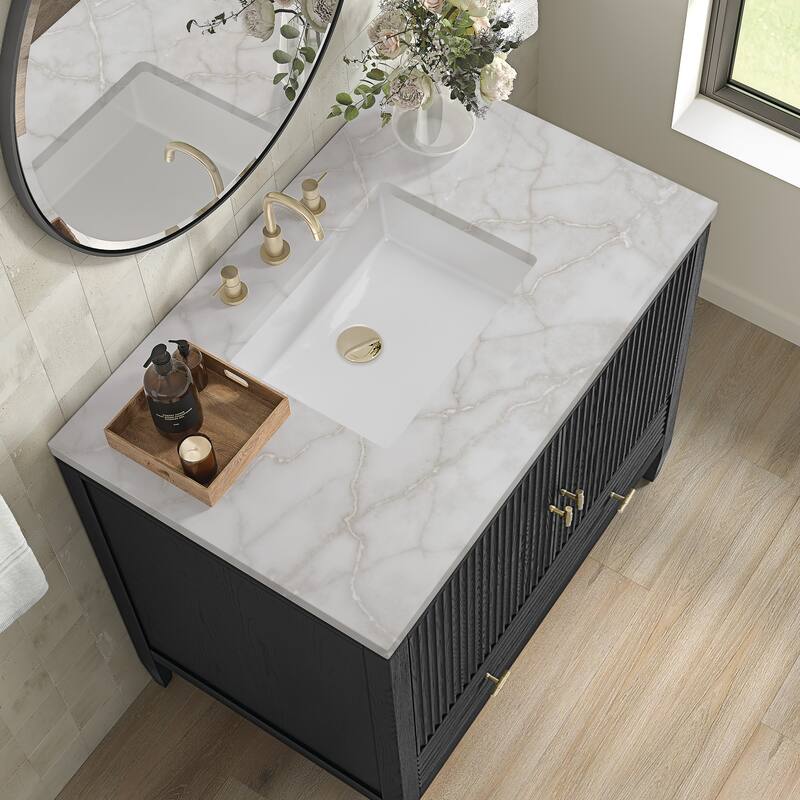 James Martin Vanities 485-V36-3VSL Myrrin 36" Single Basin Wood Vanity