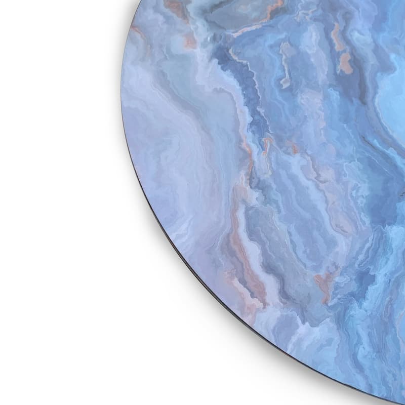 Dainty Home Marble Cork Placemat Set of 2 15" x 15" in Blue