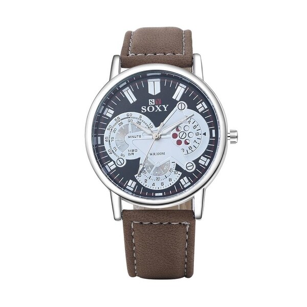 Faux Leather European Design Watch - Tan