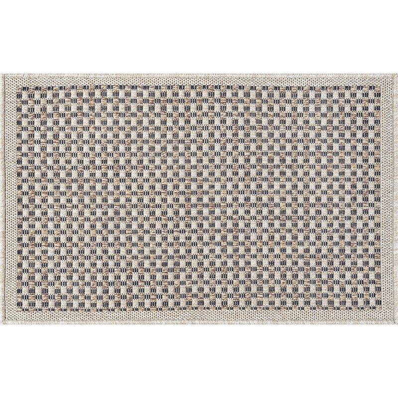 Dennis Coastal Windowpane Indoor/Outdoor Area Rug