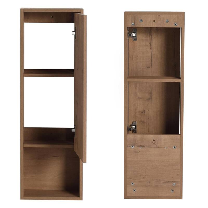 Beingnext 12"/24" Floating Bathroom Side Cabinet With Soft Close Door and an Adjustable Shelf