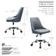 preview thumbnail 32 of 32, Porthos Home Jarvis Fabric Upholstered Office Chair with Chrome Base