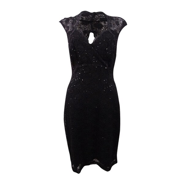connected lace sweetheart sheath dress