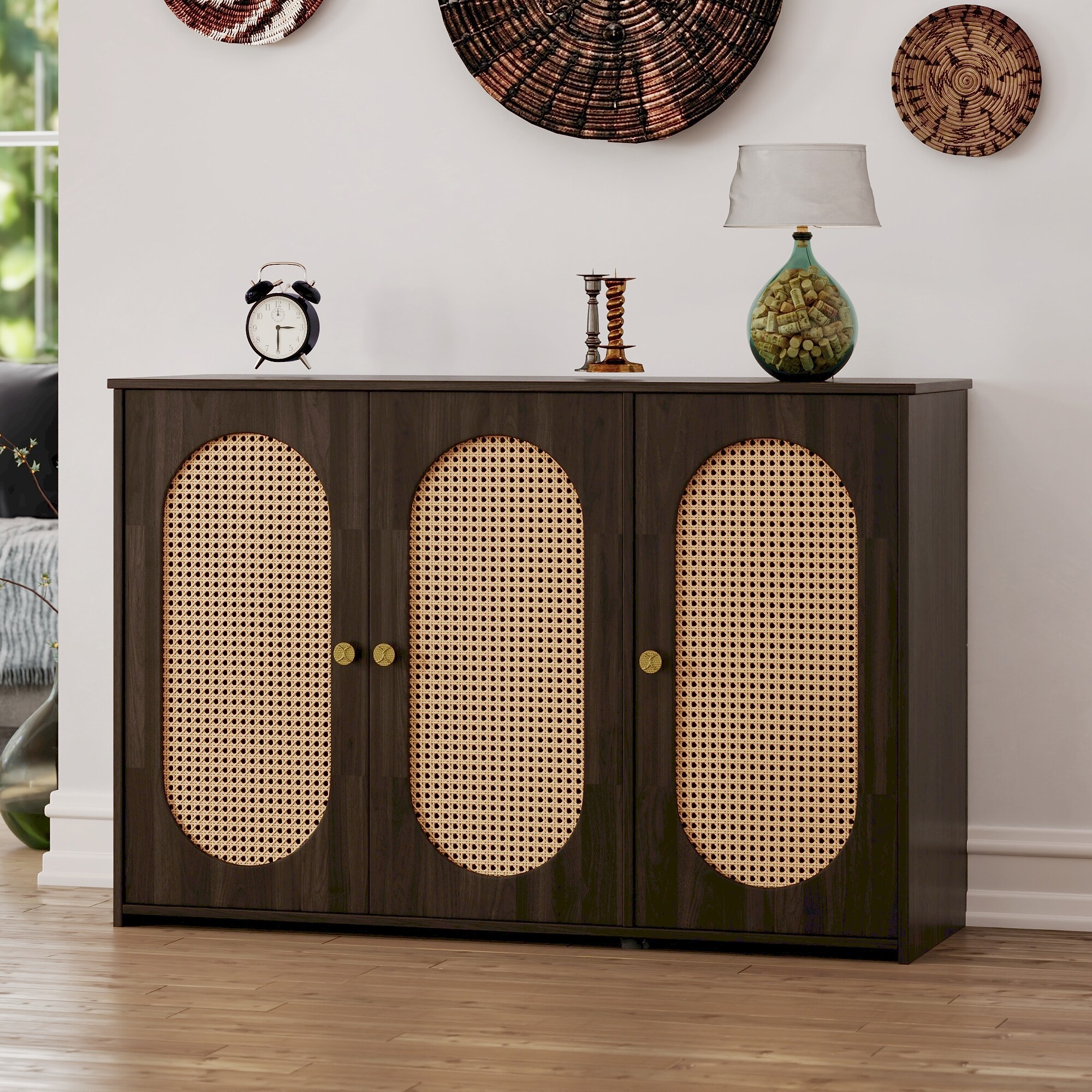 Elegant rattan cabinet sale