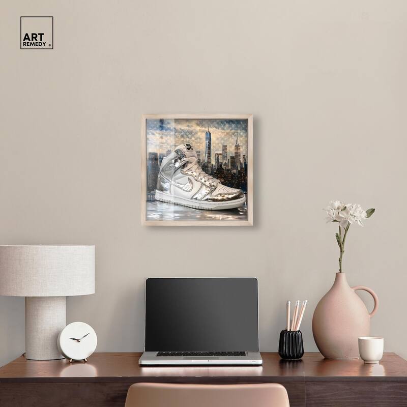 NYC Metallic Sneaker Shadowbox by Art Remedy
