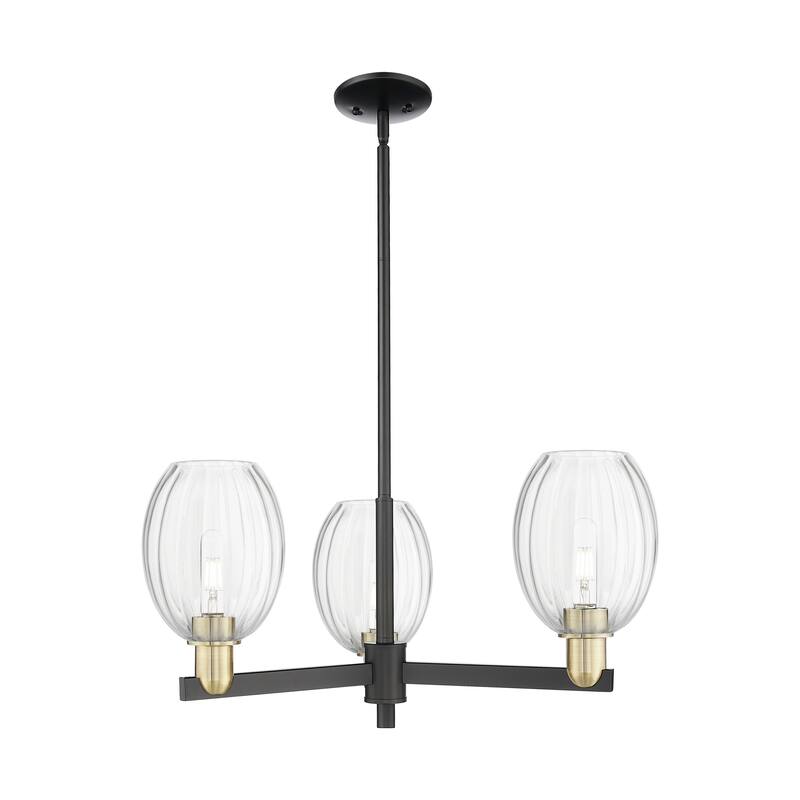 Innovations Lighting Downtown Urban - Preston - 3 Light 18" Bell Shade Stem Hung Chandelier