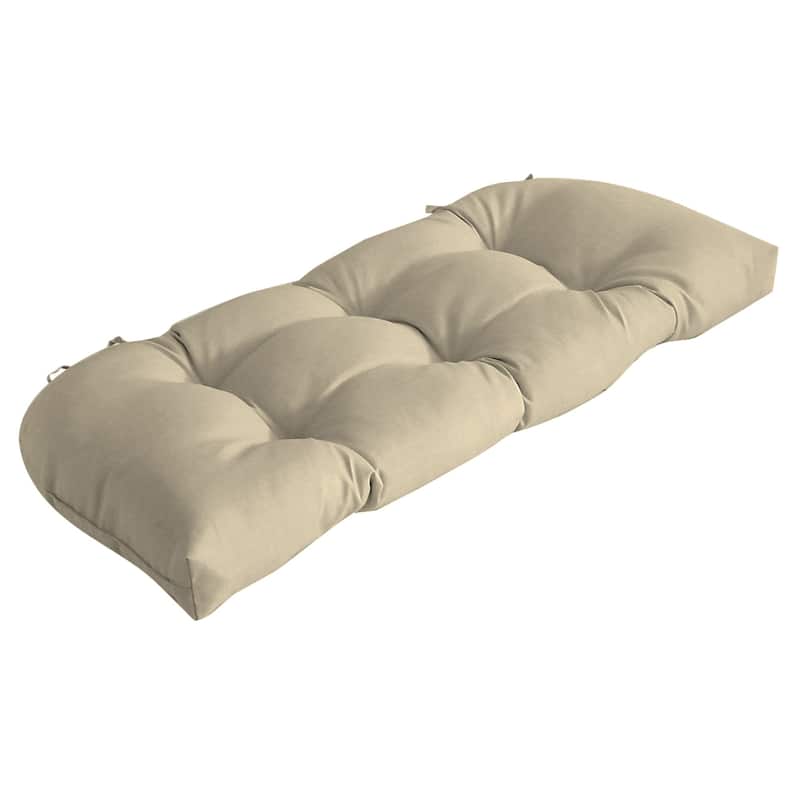 ARDEN New Tan Leala Texture Wicker Settee Cushion - 18 in L x 41.5 in W x 5 in H