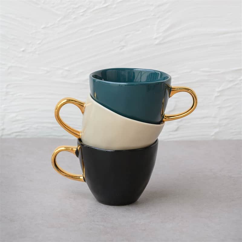 Good Morning Coffee Cup Blue Green