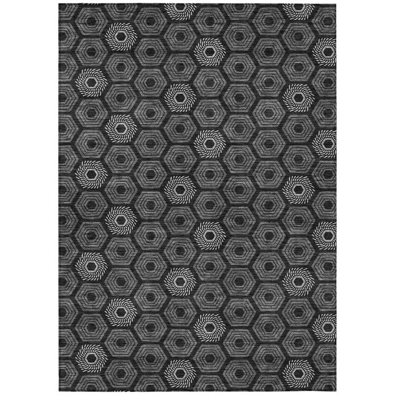 Machine Washable Indoor/ Outdoor Modern Hugoton Chantille Rug