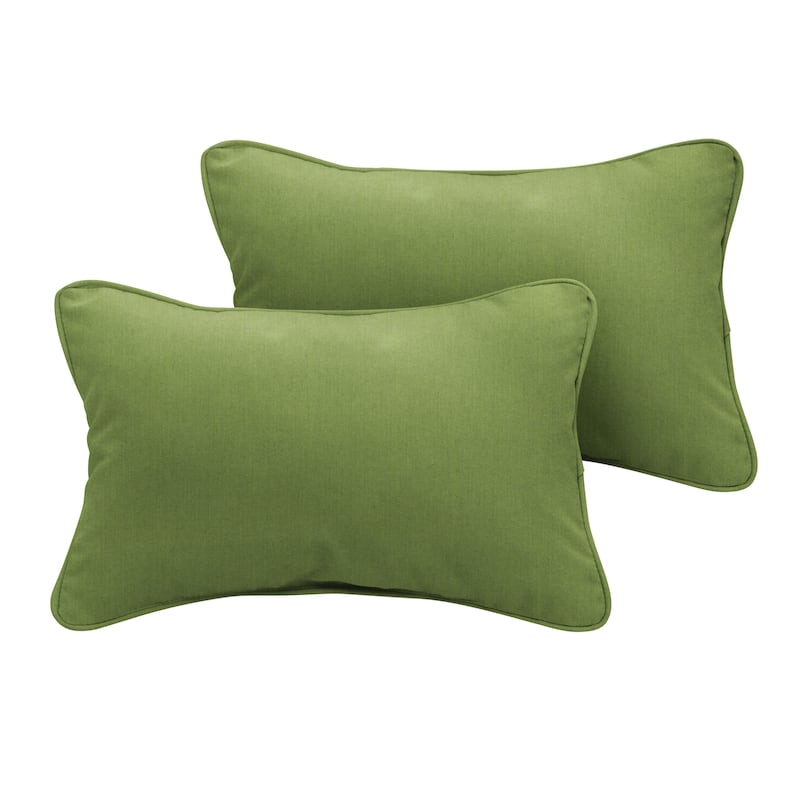 Sorra Home Sunbrella Spectrum Cilantro Corded Indoor/ Outdoor Pillows (Set of 2)