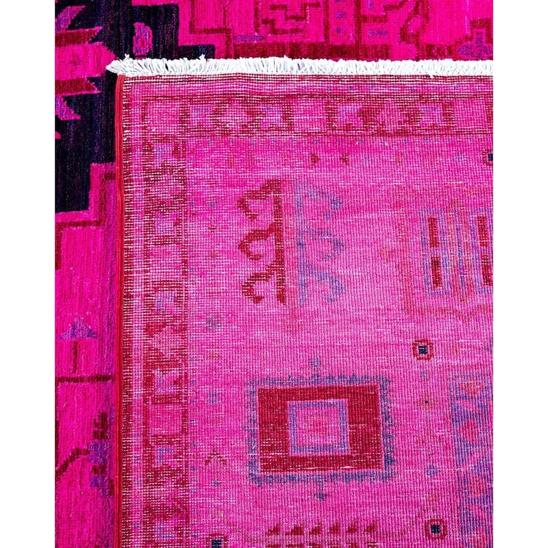 Overdyed, One-of-a-Kind Hand-Knotted Area Rug - Pink - 8' 10" x 12' 3"