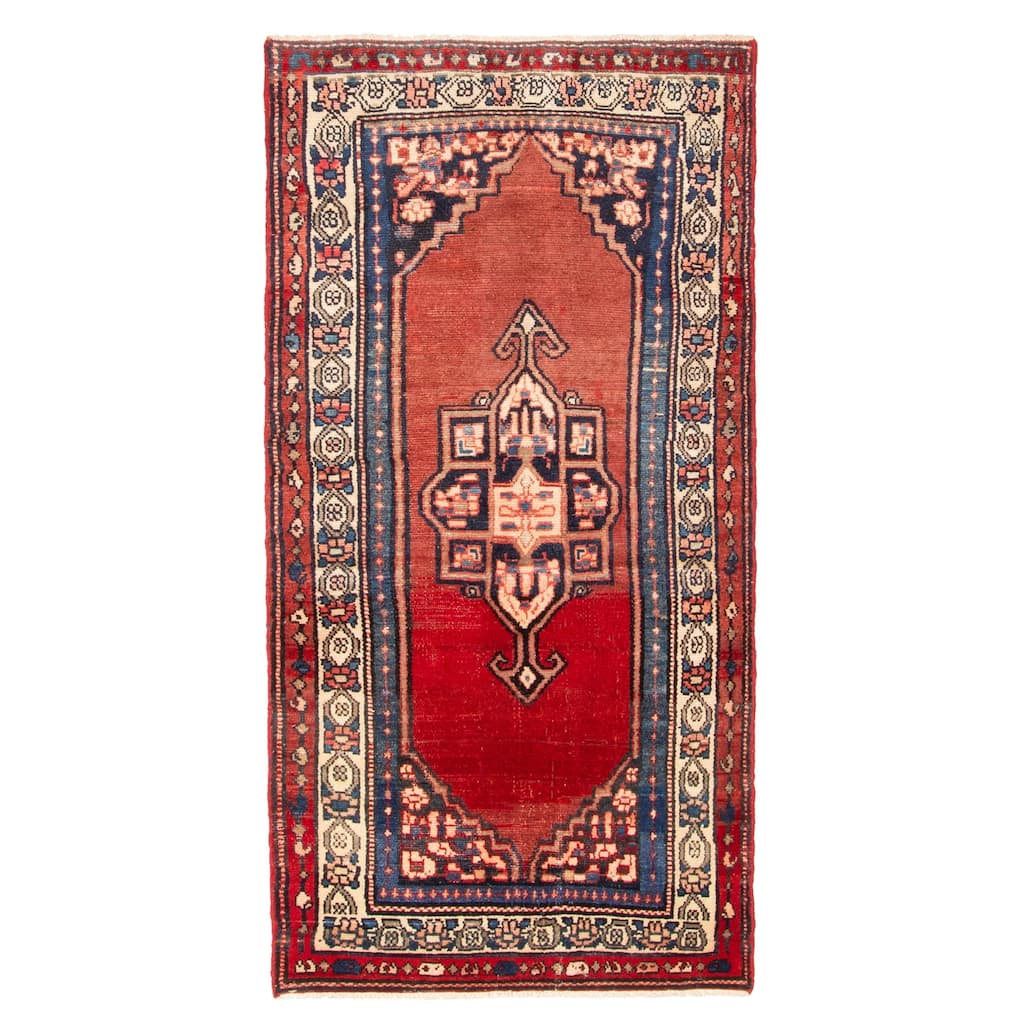 ECARPETGALLERY Hand-knotted Konya Anatolian Dark Red Wool Rug - 3'1 x 6'4