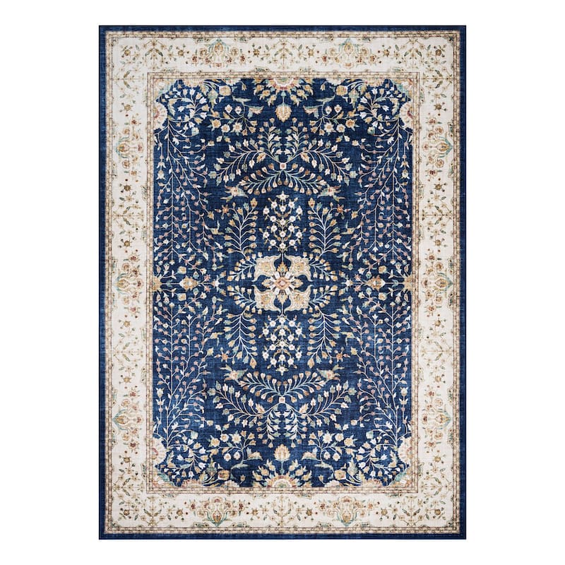 Licensed HGTV Everyday Chic Soft Flannel Zero Pile Printed Non-Slip Washable Indoor Area Rug