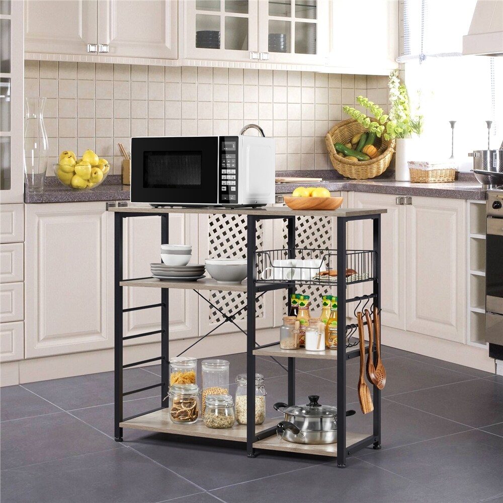 Yaheetech Metal Frame Baker s Rack Kitchen Island Storage Shelf Bed Bath Beyond 35421681