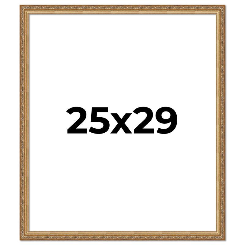 25x29 Frame Red Solid Wood Picture Frame Width 1.75 Inches | Interior Frame Depth 1 13/16 Inches
