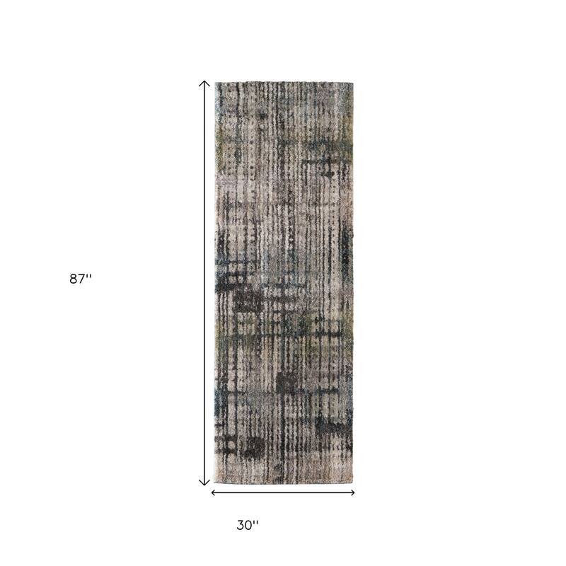 HomeRoots Abstract Industrial Rectangle Area Rug