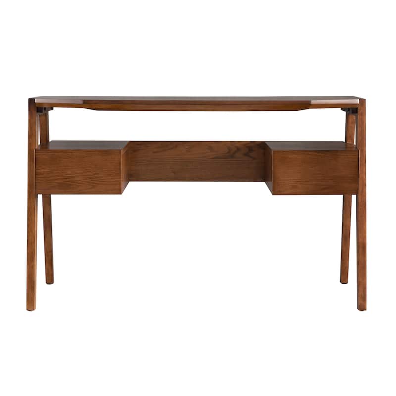 SEI Furniture Casella Midcentury Modern Writing Desk with Storage