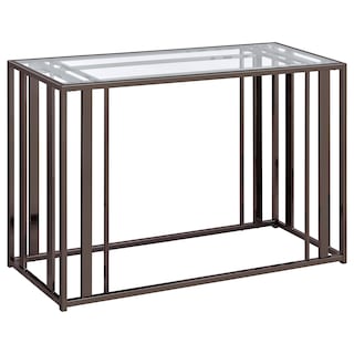 Adri Glass Top Entryway Sofa Console Table