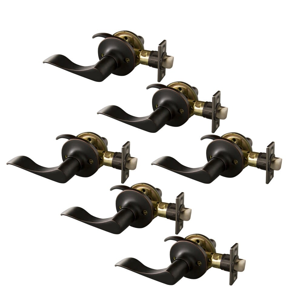 Shop Design House 190736 Stratford Passage Door Lever Set With Round Rose Oil Rubbed Bronze Overstock 30771447