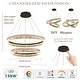 preview thumbnail 4 of 2, Modern LED Chandelier Ring Ceiling Light Fixture with Remote