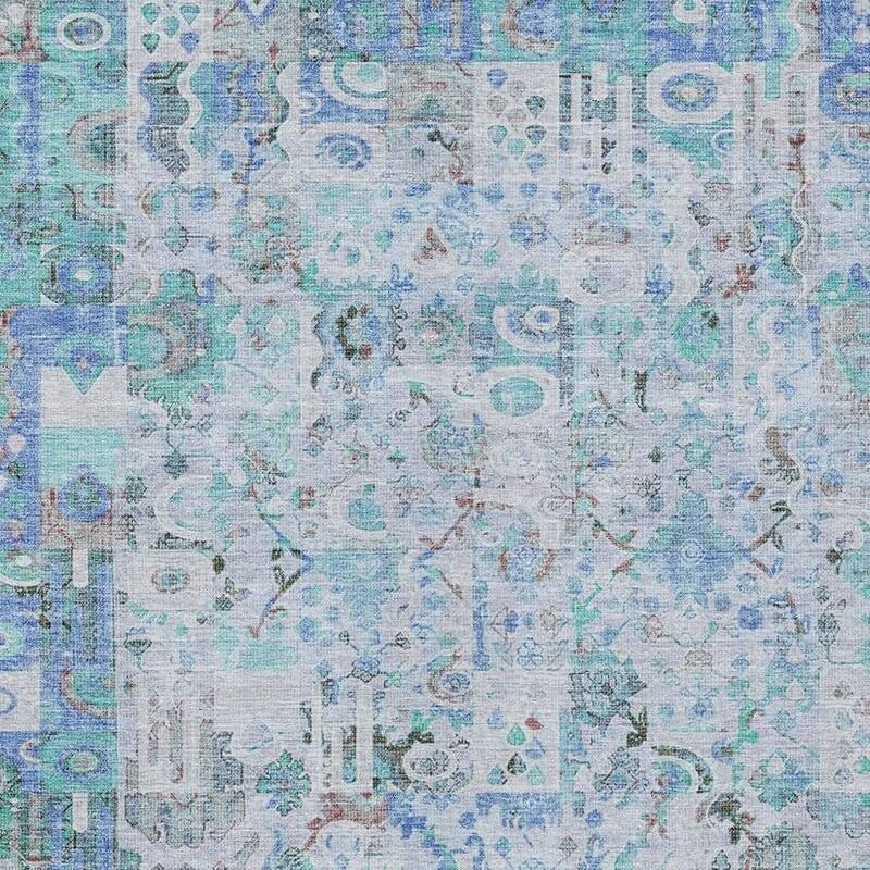 HomeRoots Patchwork Traditional Rectangle Outdoor Rug