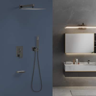 Topcraft 12-Inch Wall Mounted Square Shower System with Rough-in Valve - 12*12