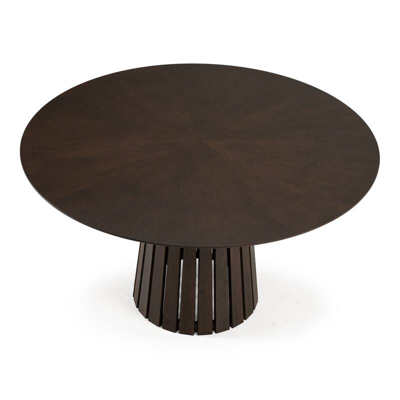 Modrest Weiss Mid-Century Modern Wenge Round Dining Table