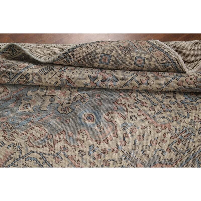 Geometric Tabriz Persian Area Rug Handmade Oriental Wool Carpet - 6'7"x 9'2"