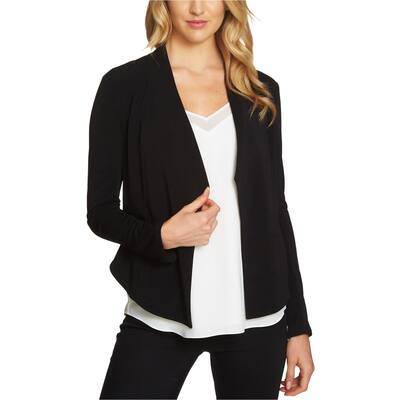 1.STATE Womens Knit Open Front Blazer Jacket,, Black, X-Small