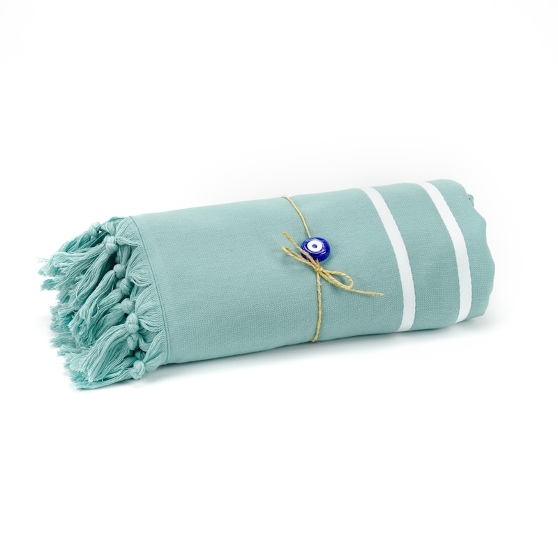 East'N Blue Livia Turkish Peshtemal Beach Towel, Prewashed for Soft Feel, 100% Turkish Cotton, Quick Dry, Absorbent, 36 x 72"