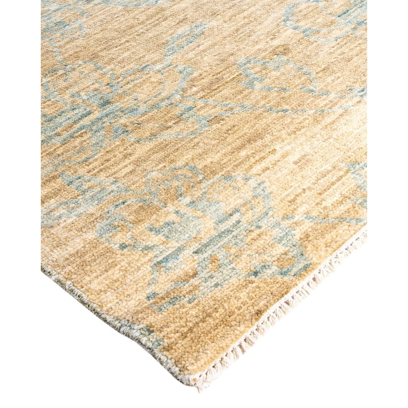Modern One-of-a-Kind Handmade Area Rug - Brown, 8' 2" x 10' 1" - 8' 2" x 10' 1"