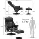 preview thumbnail 7 of 5, MCombo Swivel Recliner with Ottoman, Reclining Chair with Massage, Faux Leather Lounge Chair