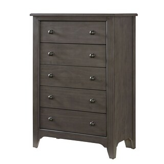 Taylor 5-Drawer Farmhouse Wood Chest, Dusk Gray - Bed Bath & Beyond ...
