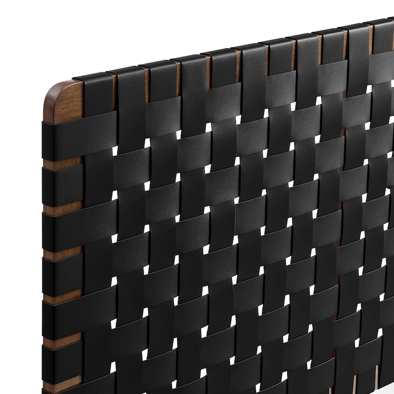 Sparta Wall-Mount Twin/Full/Queen/King Vegan Leather Weave Headboard