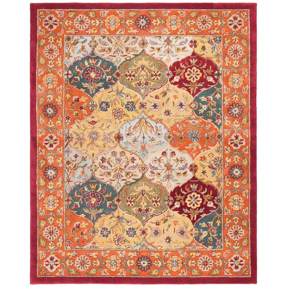 SAFAVIEH Handmade Heritage Square Knot Traditional Oriental Wool Rug