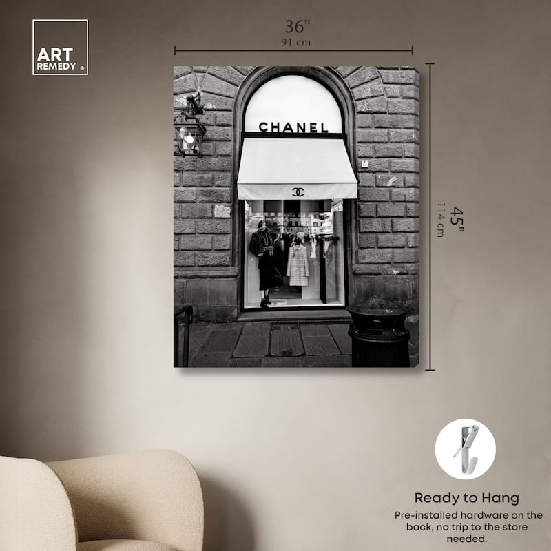 Fashion House Window Canvas by Art Remedy, Gallery Wrapped