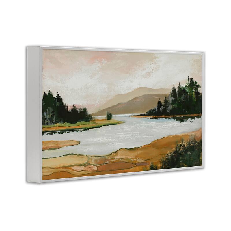 Stupell Relaxing Valley Lake Framed Giclee Art Design By Max Maxx