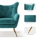 preview thumbnail 8 of 107, Eusebio Tufted Velvet Accent Chair with Wingback, Arms, and Metal Gold Legs for Living Room or Bedroom by HULALA HOME