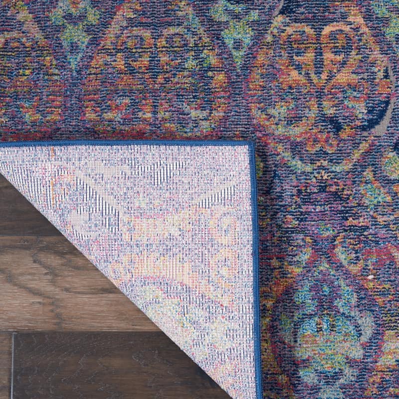 Hetom Power Loomed Distressed Non Skid Area Rug By HomeRoots - 90' X '63' X '0.5