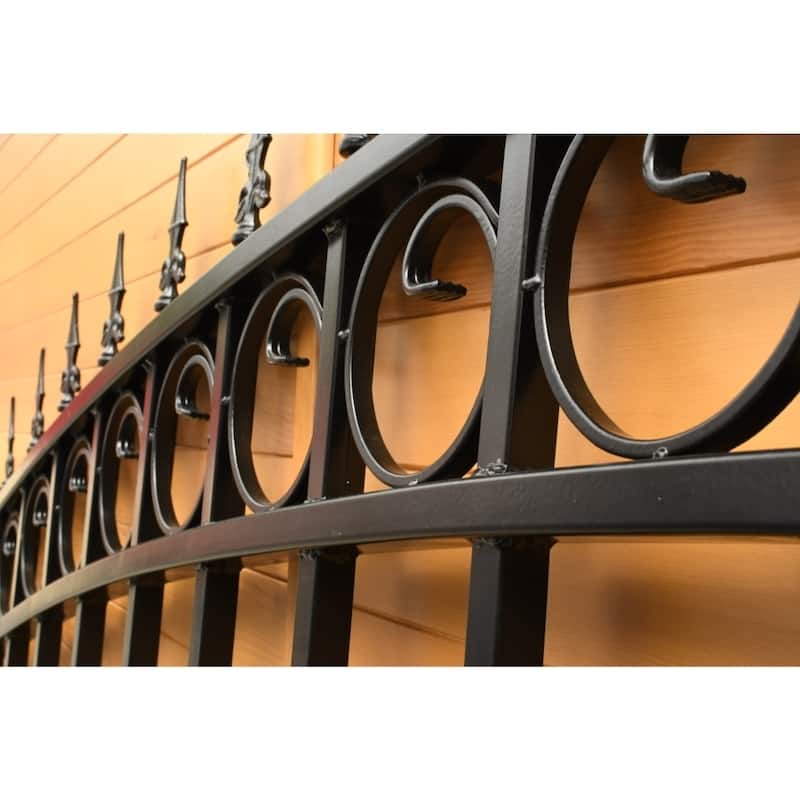 ALEKO Steel Single Sliding 18 ft Driveway Gate London Style Black