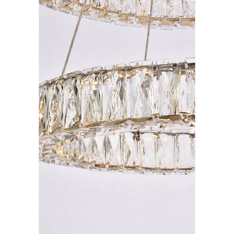 Indigo Home 28 inch LED double ring chandelier