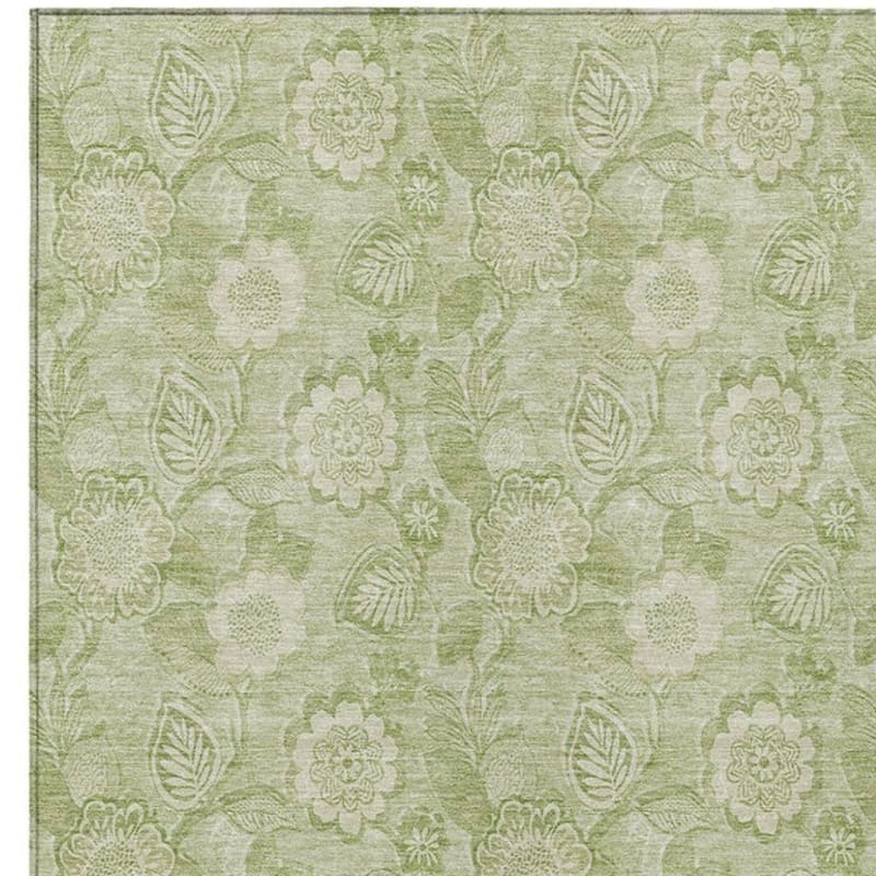 HomeRoots Floral Transitional Rectangle Outdoor Rug