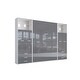 preview thumbnail 6 of 13, INVENTO Vertical Wall Bed with mattress 55.1"x78.7" and 2 storage cabinets White/Grey