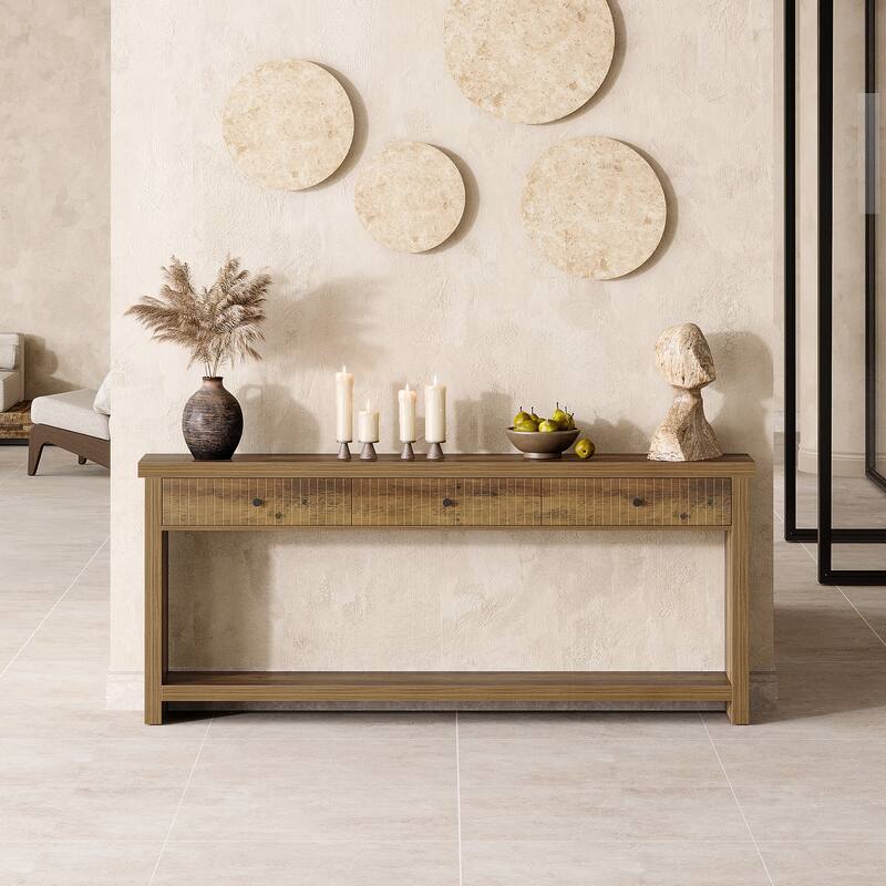 70.9" Extra Long Console Table with Drawers & Storage, Entryway Sofa Couch Foyer Accent Table for Living Room Hallway Entrance