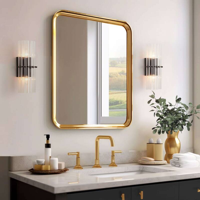 Casandra 2-Light Crystal Glass Bar Wall Sconce - 6 inches W x 15 inches H x 4 inches D